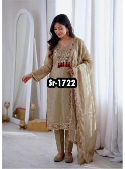 SR-1722 | Premium Salsa Silk Embroidered Suit