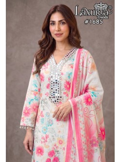 1685 | Premium Poly Cotton Suit | PC Cotton Bottom | Maslin Dupatta | L-XXL
