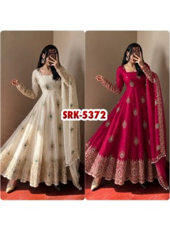 SRK-5372 | Fendy Silk Designer Gown Pant Dupatta Set | Sequence Embroidery | M-XXL | Ready to Wear