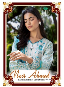 SAANVI TRENDS | JADE NOOR AHMED VOL-5 | Heavy Lawn Cotton Karachi Print | 6 Designs | ₹420 + GST