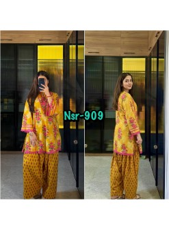 NSR-909 | Premium Natural Crepe Cord Set | RD Fashion Surat