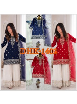 Designer Pure Natural Silk Palazzo Set