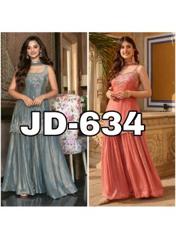 JD-634 Premium Fendy Silk Designer Kurti Set