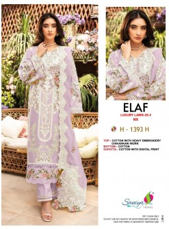 SANIYA TRENDZ ELAF Luxurious Lawn Premium Chikankari Suit Set