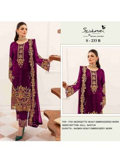 SERINE S-233 Premium Designer Embroidered Suit Set