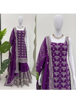 5000 Series 5892 Premium Faux Georgette Sharara Suit