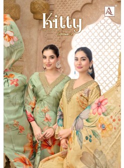 Alok Suit KITTY-2 Designer Viscose Maslin Suit Set