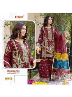 FEPIC Rosemeen 1814 Embroidered Organza Suit Set