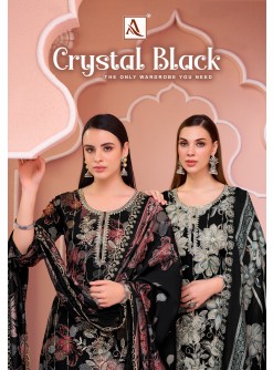 Alok Suit | Crystal Black | Premium Designer Collection | 6 Pcs
