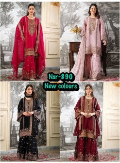 NSR-890 | Premium Fendy Silk | Heavy Embroidery | Ready to Wear