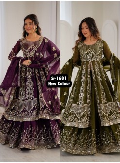 SR-1681 | Crunchy Silk | Heavy Embroidery | Designer Lehenga