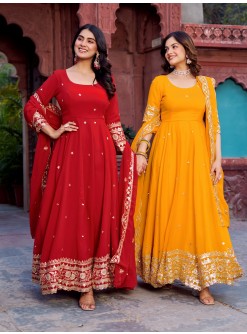 SP-23 Faux Georgette Designer Gown Collection