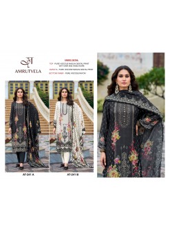 AMRUTVELA | AT-241 AB | Viscose Maslin Aari Hand Work Suit
