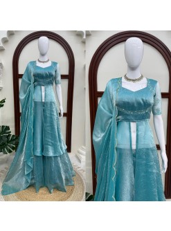 KD-1645 | Fendy Crush Hand Work Anarkali Set