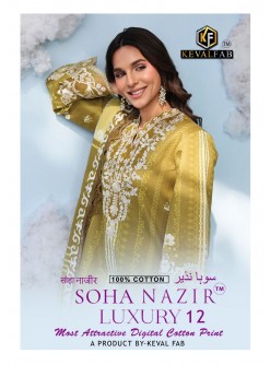 KEVAL FAB SOHA NAZIR Vol-12 | Heavy Cotton Print Suit