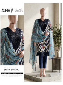 AGHAJAAN 1047 & 1048 | Pure Cotton Patch Work Suit