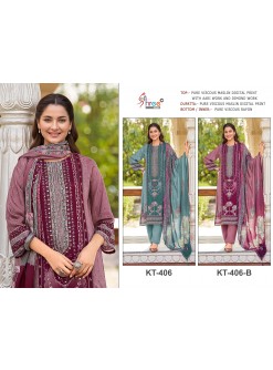 KT-406-A & KT-406-B | Viscose Maslin Hand Work Suit