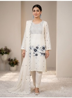 BE-505 | Roman Embroidered Top Pant Dupatta Set