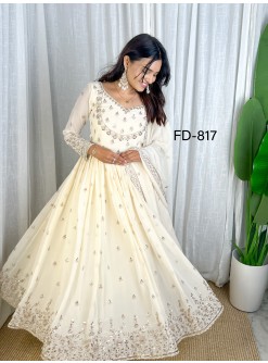 FD-817 | Pure Fox Georgette Designer Gown Collection