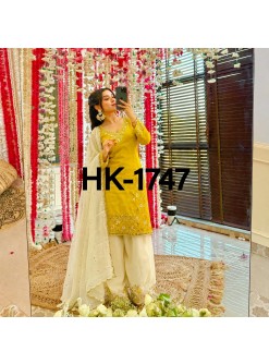 HK-1747 | Pure HO Silk Pakistani Designer Collection