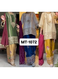 MT-1072 | Heavy Natural Silk Designer Sharara Collection