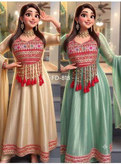 FD-818 | Pure Salsa Crush Silk Designer Showroom Collection