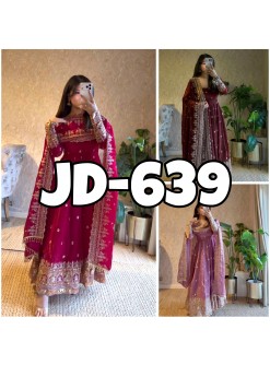 JD-639 | Fandy Satin Silk Designer Anarkali Collection