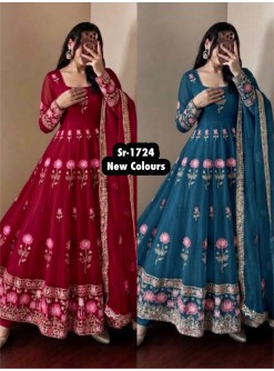 SR-1724 | Fendy Silk Festive Designer Gown Collection