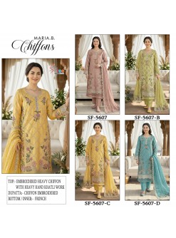 SF-5607 | Heavy Chiffon Hand Khatli Designer Collection