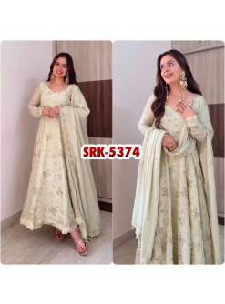 SRK-5374 | Fendy Silk Designer Gown Collection