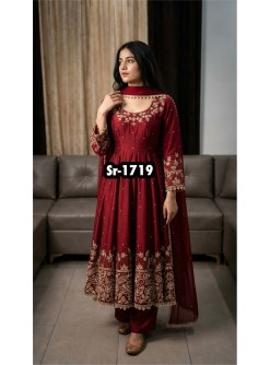 SR-1719 | Heavy Faux Georgette Designer Gown Collection