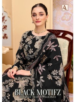 ALOK SUIT | BLACK MOTIFZ | Viscose Reyon Designer Collection