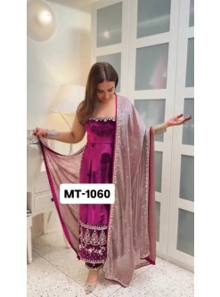MT-1060 | Heavy Viscose Velvet Designer Party Wear Collection