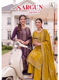 ALOK SUIT | SARGUN-9 | Viscose Maslin Jacquard Designer Collection