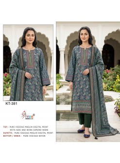 KT-381 | Pure Viscose Maslin Aari Work Collection