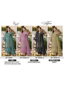 SF-5650 COLOR | Heavy Chiffon Hand Khatli Collection