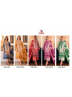 AASHA DESIGNER | Cotton Embroidery Collection ASD-1033 & 1034