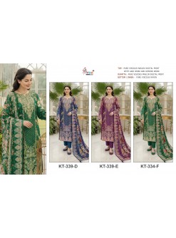 Shop KT-338 D.E.F Viscose Maslin digital print suit with hand work, rayon bottom and matching dupatta. Special pouch packing at ₹1,199 + GST.