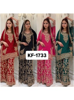 KF-1733 | Heavy Faux Georgette Designer Palazzo Suit | Passion for Fashion