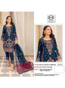 MUSHQ by Shraddha | M-206 AB | Pure Organza Designer Collection