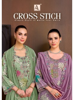 ALOK SUIT | CROSS STITCH | Premium Designer Collection