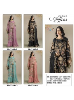 SF-5588 | Heavy Chiffon Hand Khatli & Cut Work Suit