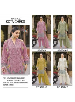 SHREE FABS | SF-5563 | Heavy Kota Checks Hand Khat Collection