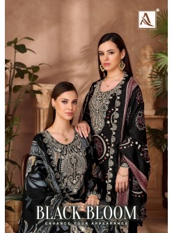 ALOK SUIT | BLACK BLOOM | Pure Reyon Designer Collection