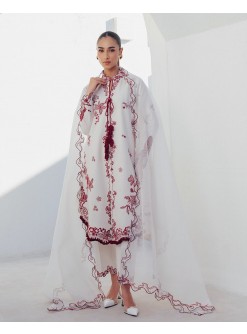 LG-2153 | Roman Silk Pakistani Embroidered Kurti Set