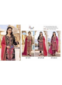 KT-375 COLOR | Pure Viscose Maslin Digital Print Hand Work Suit