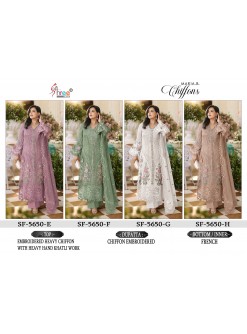 SHREE FABS | SF-5650 COLOR | Heavy Chiffon Hand Khatli Collection