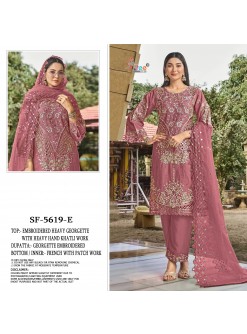 SF-5619 COLOR | Heavy Fox Georgette Hand Khatli Designer Suit