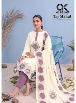 AL KARAM LAWN | TAJ MAHAL | Premium Rayon Embroidered Work Suit
