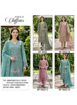 SF-5622 COLOR | Heavy Chiffon Hand Khatli Collection
